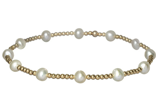 Gold Filled and Pearl Beaded Bracelet